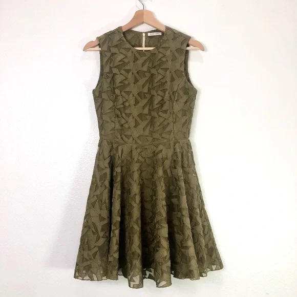 Ronny Kobo Collection Dresses | Ronny Kobo Sleeveless Lace Dress | Color: Green/Tan | Size: 4 | Gentherey's Closet